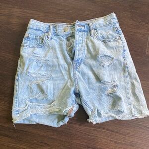 Ripped Jean Shorts